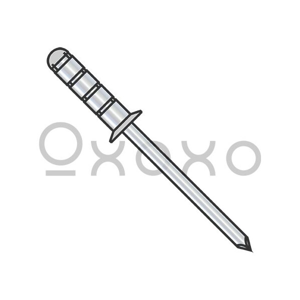 Oxoxo 3/16X.157-.472 Steel Fix Countersunk Rivet Zinc, 4000PK 295334 - main