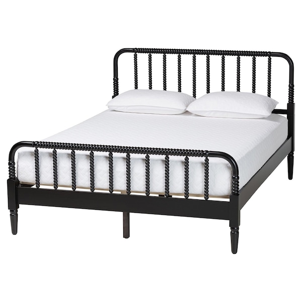 Baxton Studio Braith Farmhouse Black Spindle Wood King Size Platform Bed 258-14206-ZORO - main