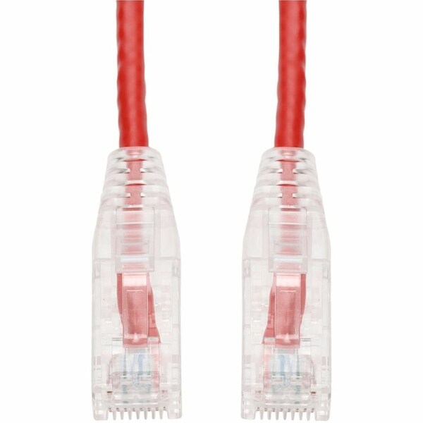 Add-On 6IN RJ-45 MALE TO RJ-45 MALE CAT6 STRAIGHT RED SLIM UTP COPPER PVC PAT ADD-0-5FSLCAT6-RD - main
