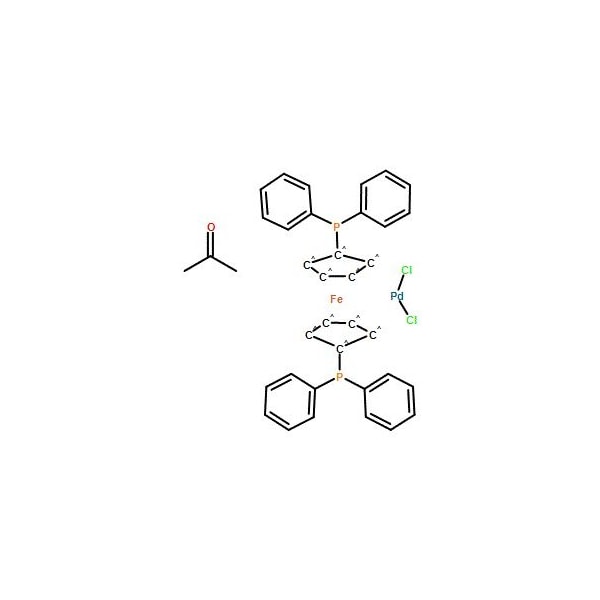 Ak Scientific Dichloro(1, 1-bis(diphenylphosphino)ferrocene)palladium(II) acetone adduct (1g), CAS 851232-71-8 8543AJ-1g - main