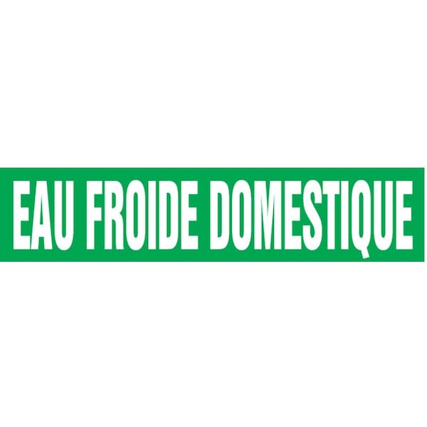 Accuform FRENCH PIPE MARKER EAU FROIDE CRPK271SSH - main