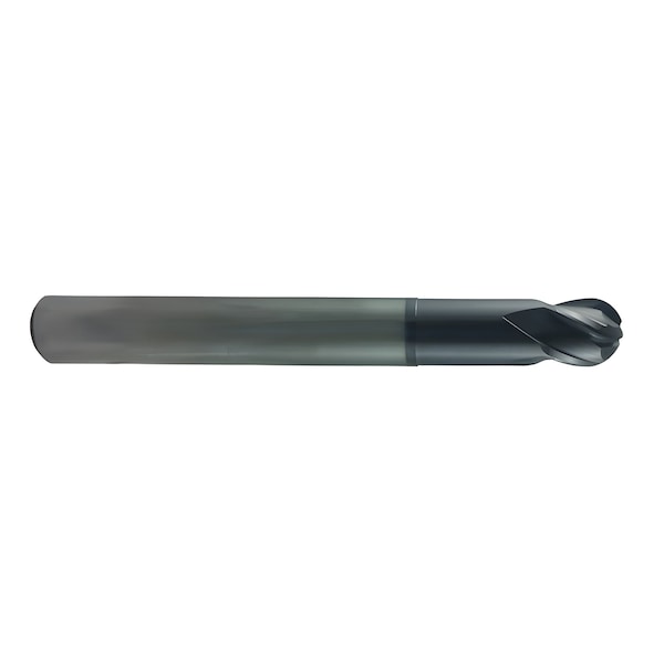 Regal Cutting Tools 3/8 x 3/8 x 3/8 x 4 1-1/4 below shank 4 Flt Ball Extended Reach w/AlTiN 090069RM - main