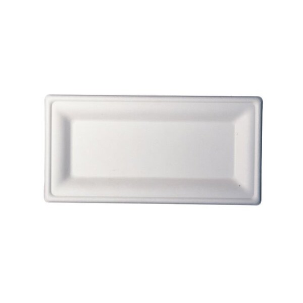 Kitch 24/7 Disposables White Molded Fiber Plate, 10 x 5 inch, 500PK KC-10X5P-NPAW - main