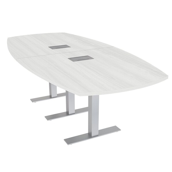 Skutchi Designs Arc Boat Conference Table With Power, 48 in W, 96 in L HAR-ABOT-48X96-T-WA7976-ESIL - main