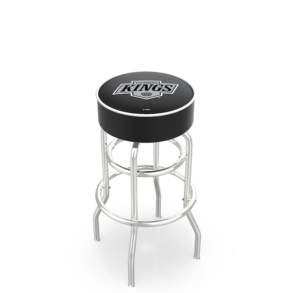Holland Bar Stool Co 30" Los Angeles Kings Cushion Seat, 2-Ring Chrome Swivel Bar Stool L7C130LAKing - main