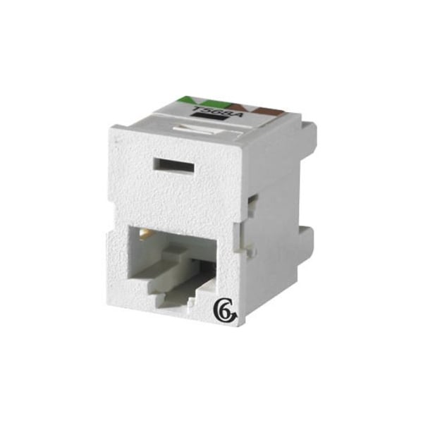 Ortronics 1-PORT MOD JACK 110 8W8P UTP, T568A/B CAT6 IP5 CLARITY6, TRACJACK WHITE TJ600-88 - main