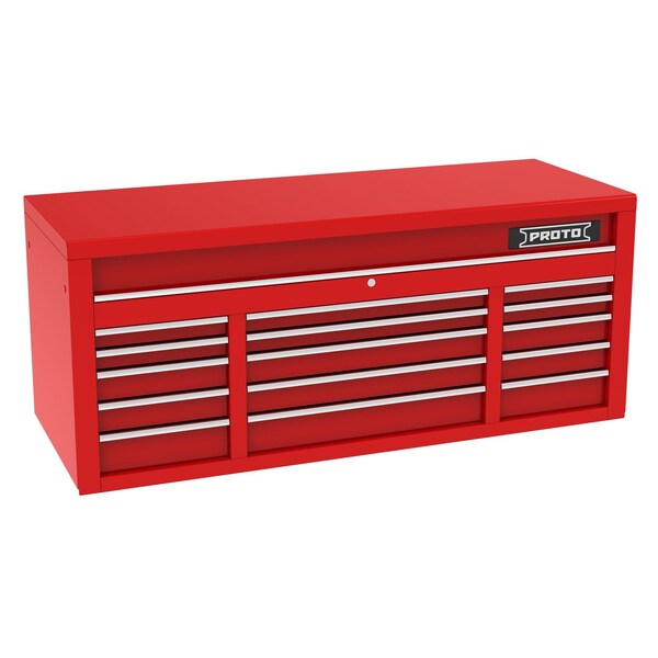 Proto 550 Series Top Chest, 15 Drawer, Red, 67 in W x 25-1/4 in D x 27 in H J556727B-15RD - main