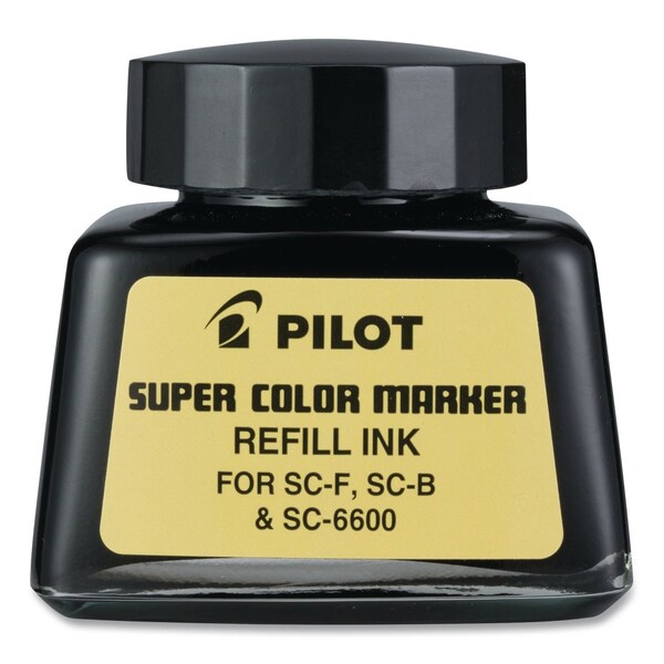 Pilot Super Color Marker Refill Ink, 30 mL Bottle, Black PIL43500 - main