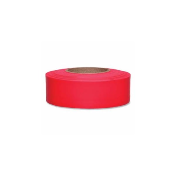 Presco Taffeta Flagging Tape, 1-3/16 in x 150 ft, Flourescent Red, 12PK 764-TFRG - main