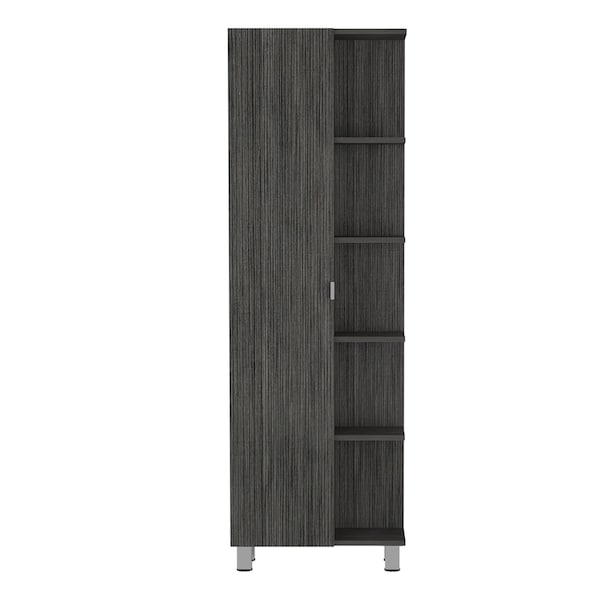 Homeroots 20in Gray Wood Accent Cabinet With Single Door 477596 - main