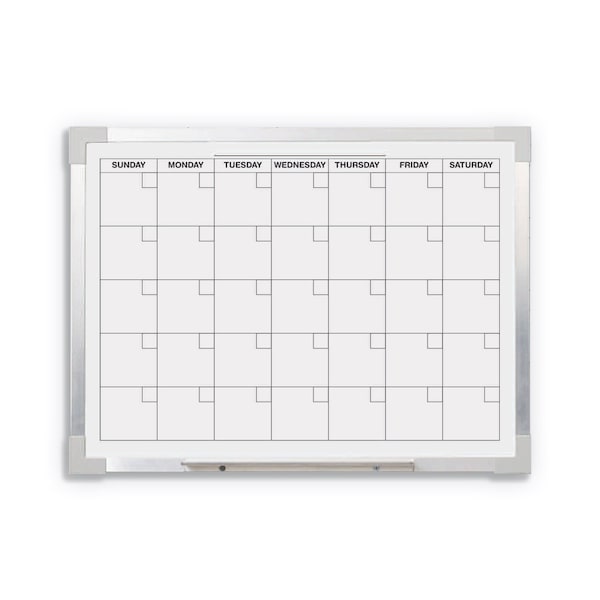Flipside 18 x 24 Aluminum Framed Calendar Magnetic White Dry Erase Board 17302 - main