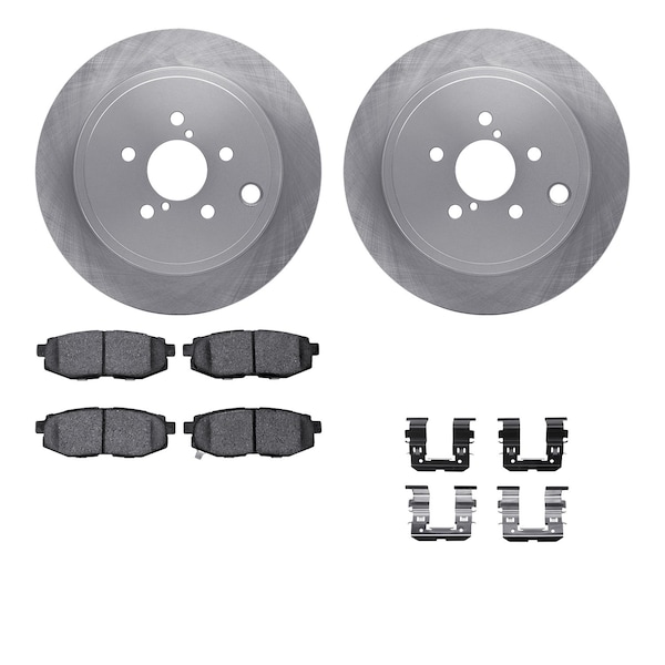 Dynamic Friction Co DFC Brake Rotor with 5000 Brake Pads and Hardware Kit 6512-13159 - main