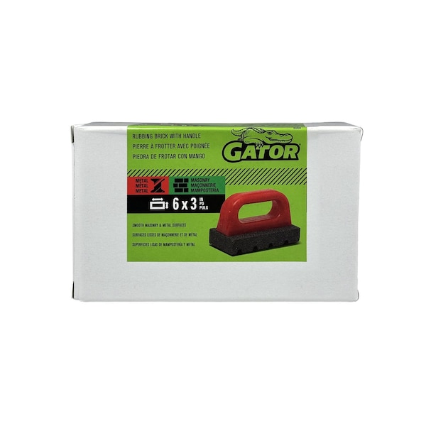 Gator Finishing 6 x 3 in. Abrasive Rubbing Brick With Handle 6069 - main