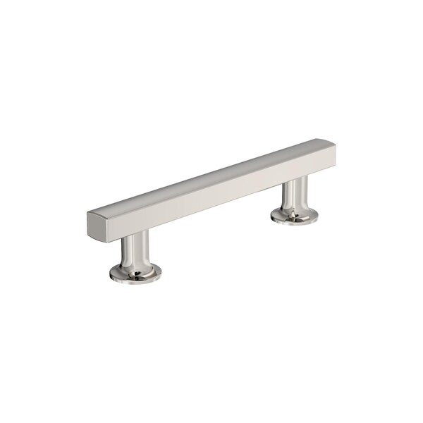 Amerock Everett 3-3/4 inch 96mm Center-to-Center Polished Nickel Cabinet Pull BP37104PN - main