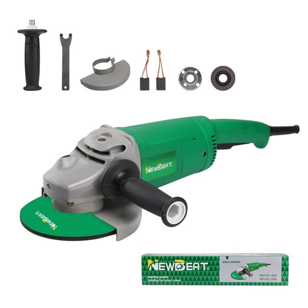 Wrightmaster 9A Corded 7 in. Angle Grinder with Spindle Lock, Back Switch Handle, Carbon Brush Cover ZR-AG-180A - main