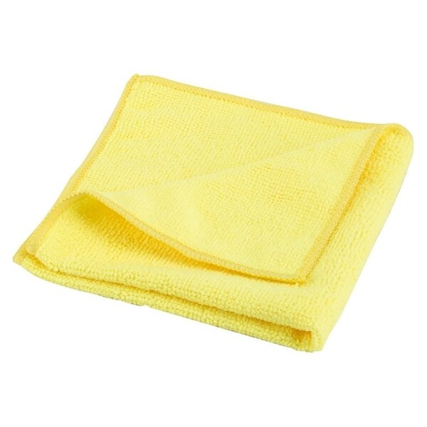 Simple Spaces Cleaning Cloth, 12 in L, 12 in W, Microfiber, Yellow OG003 - main