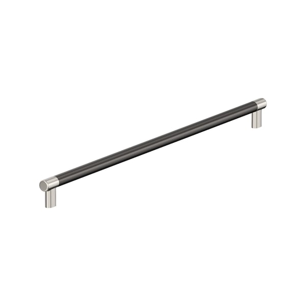 Amerock Esquire 24 inch 610mm Center-to-Center Polished Nickel/Gunmetal Appliance Pull BP54042PNGM - main
