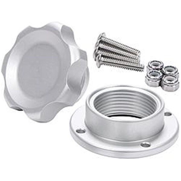 Allstar Performance 1.5 in. Filler Cap Silver with Bolt-In Aluminum Bung; Small ALL36180 - main