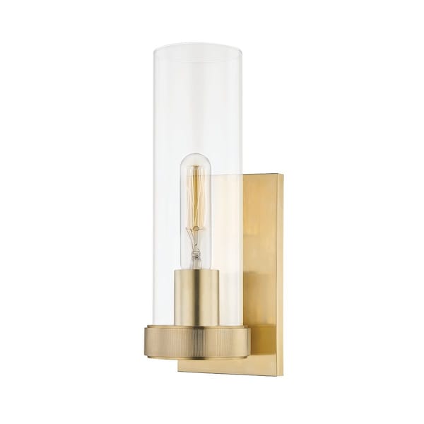 Hudson Valley Lighting Briggs 1 Light Wall Sconce 4.5 In. Aged Brass 5301-AGB - main
