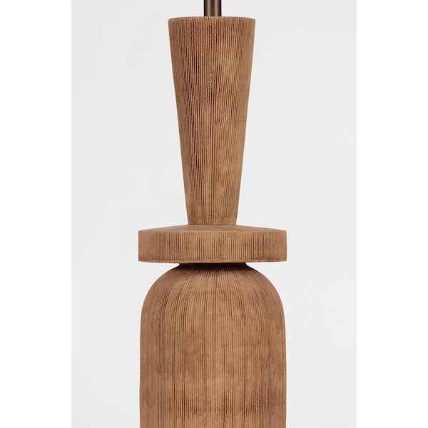 Hudson Valley Lighting Kinloch Floor Lamp in Bronze Leaf/Ceramic Ash Brown L1164-BRL/CAB - main