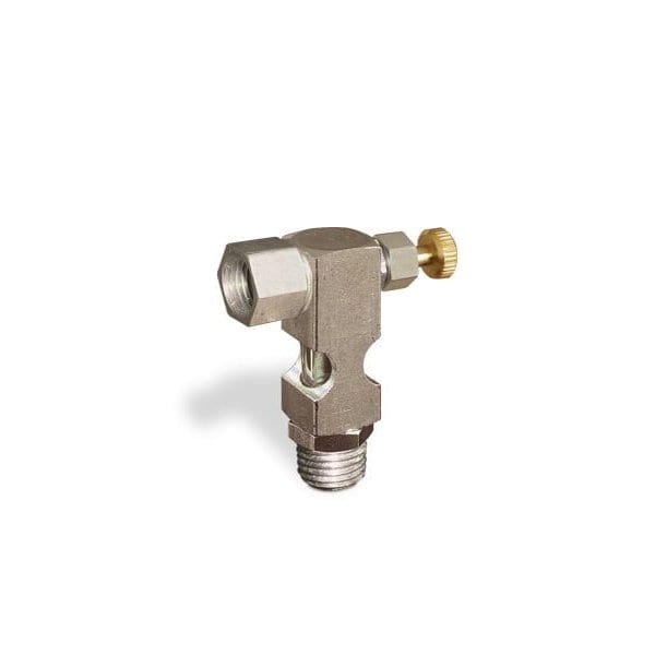 Oil-Rite Inverted Angle Sight Feed Valves w/1/4in. Inlet, Vnted - Hndwhl, 1/4in. Female NPT, 1/4in. Male NPT B1628-334B1HW - main