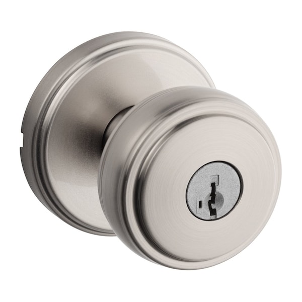 Kwikset Residential Door Knobs Entry Reversible Satin Nickel 740SOK-15S - main