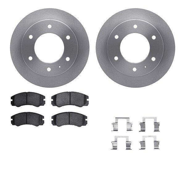 Dynamic Friction Co DFC Brake Rotor with 5000 Brake Pads and Hardware Kit 6512-37031 - main