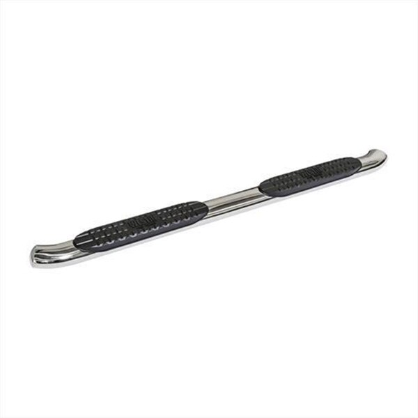 Perfectpitch 4 in. Pro Traxx Cab Length Oval Step Bars, Polished Stainless PE1232626 - main