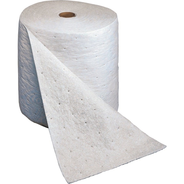 3M Sorbent Roll, 31 gal, 15 1/2 in x 150 ft, Oil, Gray, Polyester, Polypropylene M-RL15150DD - main