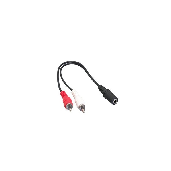 Swe-Tech 3C 3.5mm Stereo to Dual RCA Audio Adapter Cable, 3.5mm Female to Dual RCA Male Red/White, 6 inch FWT30S1-01261 - main