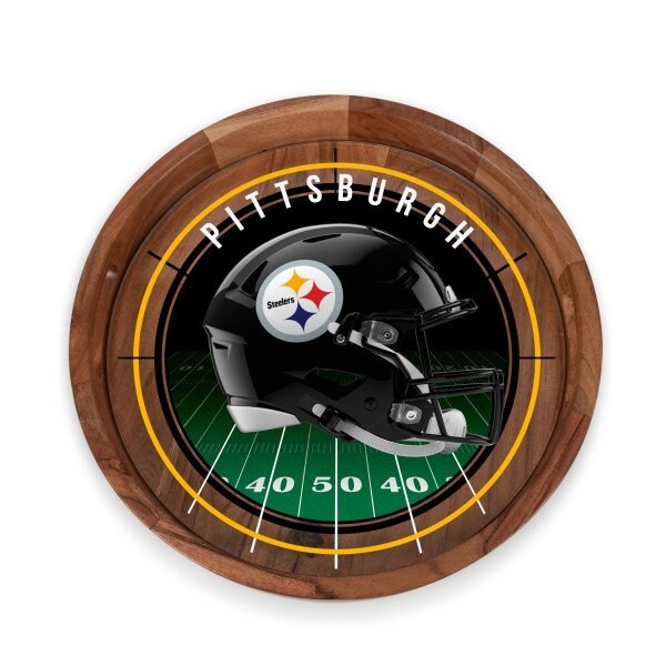 Picnic Time Family Of Brands NFL Pittsburgh Steelers - Barista Serving Tray with Glass Insert 907-09-511-254-2 - main