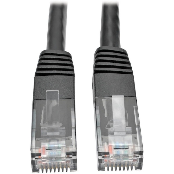 Eaton Tripp Lite Series Cat6 Gigabit Molded UTP Ethernet Cable RJ45 M/M, PoE, Black, 3 ft. 0.91 m N200-003-BK - main