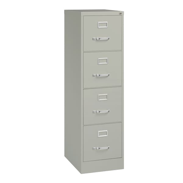 Hirsh 15 in W 4 Drawer Vertical File Cabinet, Light Gray, Letter 22733 - main