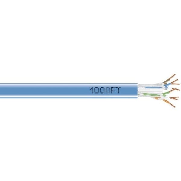 Black Box CAT6 550-MHz Solid Ethernet Bulk Cable - Unshielded UTP, CMR PVC, Blue, 1000-ft. EYN870A-PB-1000 - main