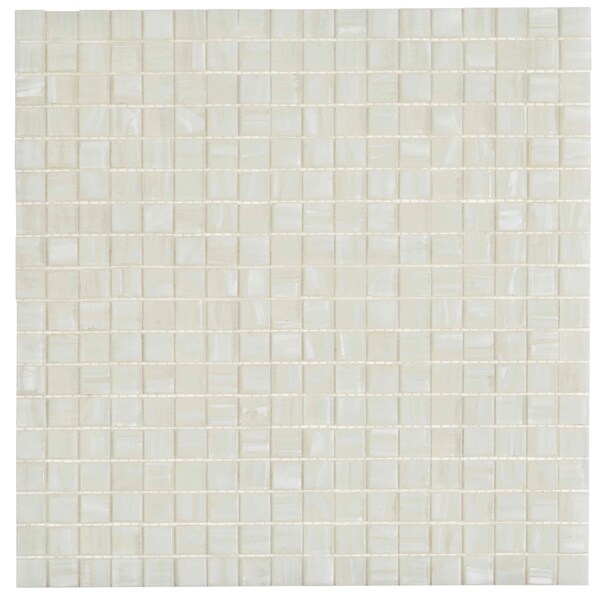 Apollo Tile Skosh 11.6 in. x 11.6 in. Glossy White Dove Glass Mosaic Wall and Floor Tile 18.69 sqft/case, 20PK APLNB88WH115A - main