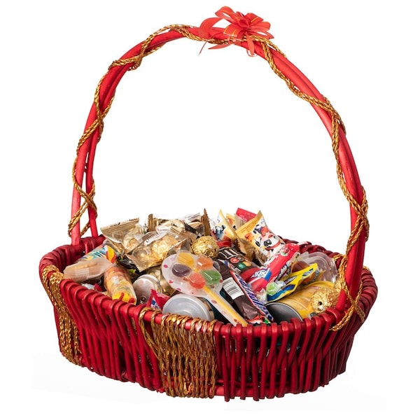 Wickerwise Hand Woven Basket, Wicker Basket - Perfect Storage Basket, Garden Party Decoration or Picnic QI004725 - main