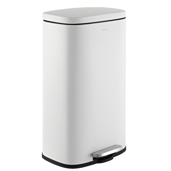 Happimess Curtis 8-Gallon Step-Open Trash Can, Cotton White HPM1011C - main