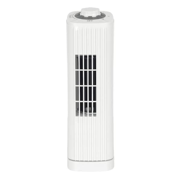 Optimus 14 Inch Portable Ultra-Slim Desktop Tower Fan in White F-7348WH - main
