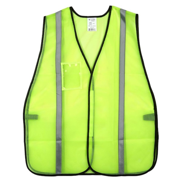 Jj Keller Non-Certified Safety Vest, Hook and Loop Closure with 1" Silver Tape 58045 - main