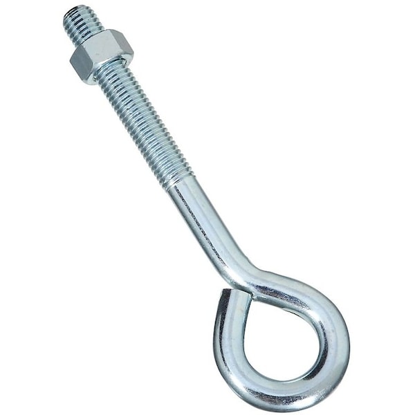 National Hardware Eye Bolt, 5/8-11 Thread, Coarse Thread, 3-3/4 in L Thread, 1-1/4 in ID Dia Eye, Steel, Zinc N347-674 - main