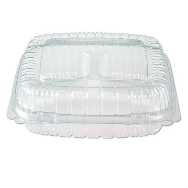 Pactiv Sandwich Plastic Hinged Lid Container with Dome Lid 5in 375Cs PAC YCI81050 - main