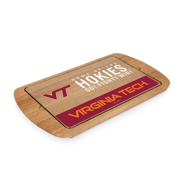 Picnic Time Family Of Brands NCAA Virginia Tech Hokies Billboard Glass Top Cheese Board - Charcuterie Boards, Parawood 911-01-505-604-0 - main