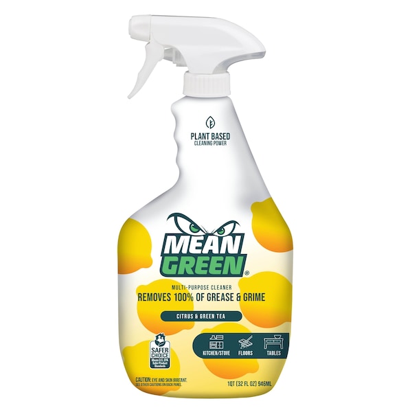 Mean Green Ready To Use Multi-Purpose Cleaner Spray, Citrus and Green Tea, 32 oz 394133 - main