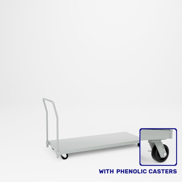 Pucel Dolly Platform Truck, 24 in W x 60 in L x 36 in H, Gray 24-PTD-60P - main