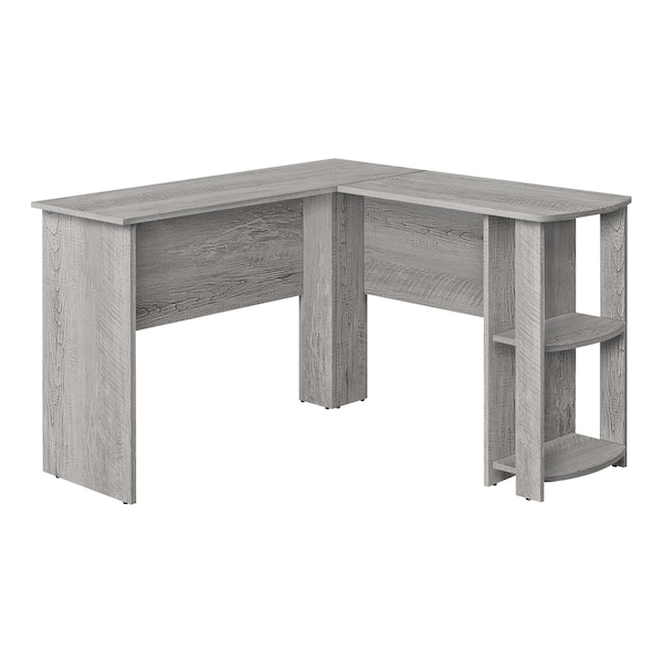 Homeroots 47" Gray Wood Corner Computer Desk 489884 - main