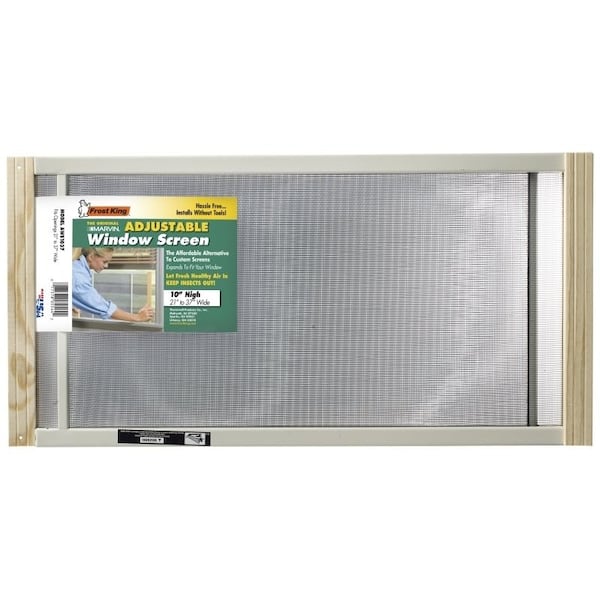 Frost King Frost King W.B. Marvin AWS1037 Window Screen, 10 in L, 21 to 37 in W, Aluminum AWS1037 - main