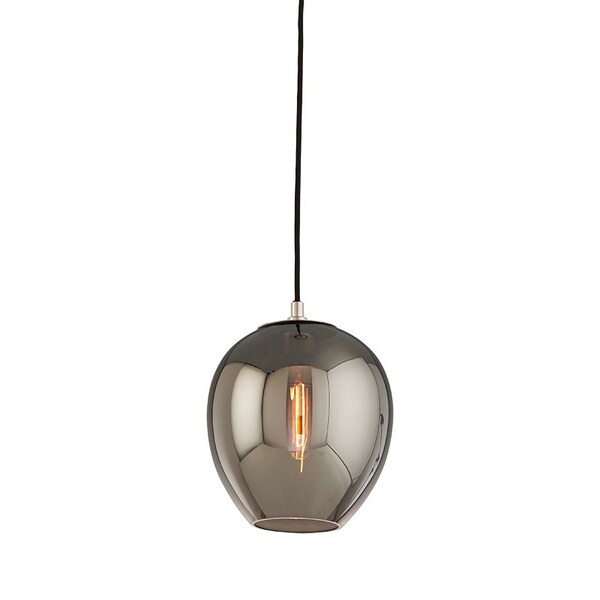 Troy Lighting Odyssey 1 Light Pendant 9 In. Textured Black & Polish Nickel F4294-TBK/PN - main