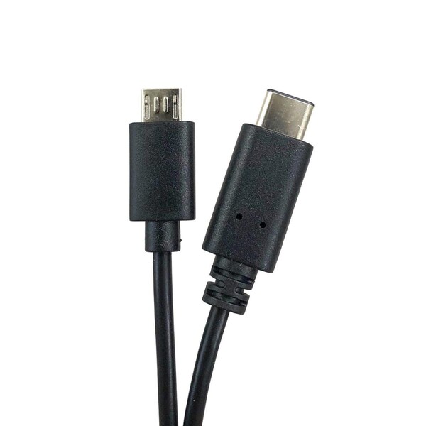 Micro Connectors 3.28 ft. USB 2.0 Type-C Male To Micro B Male Cable, Black E07-318C2MB-1M - main