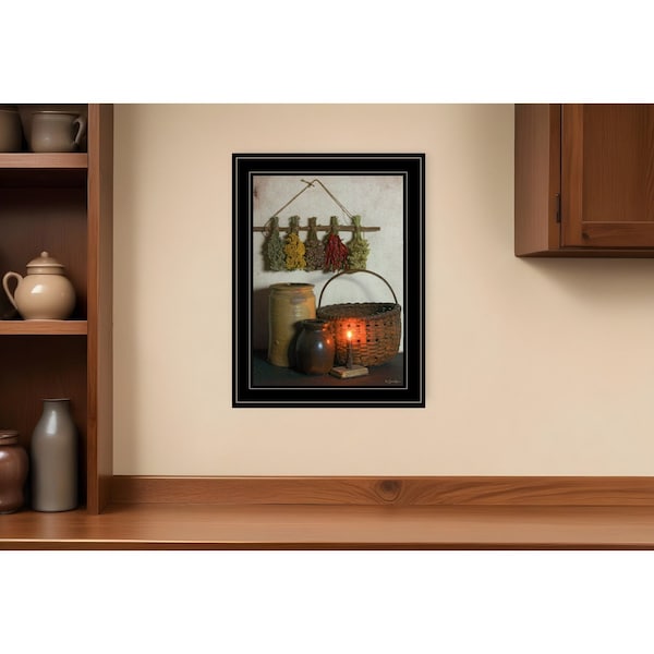 Homeroots Dried Flower 1 Black Framed Print Wall Art 406744 - main