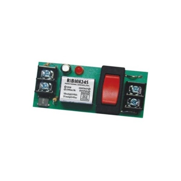 Functional Devices-Rib Track Mount Relay, 15A, SPST/Override RIBMN24S - main